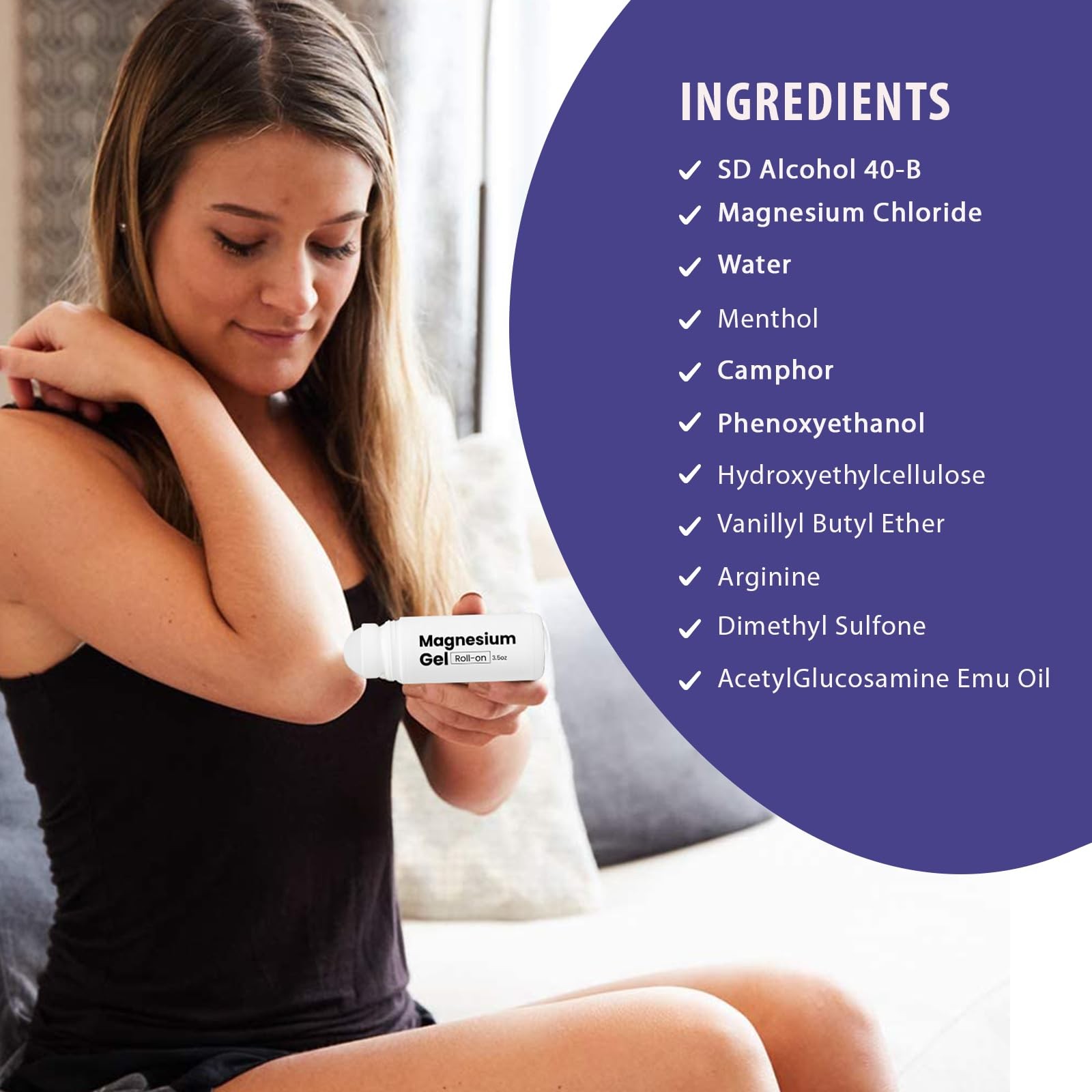 Magnesium Roll-On 3oz | Zechstein Magnesium + Arginine | Muscle & Joint Relie…