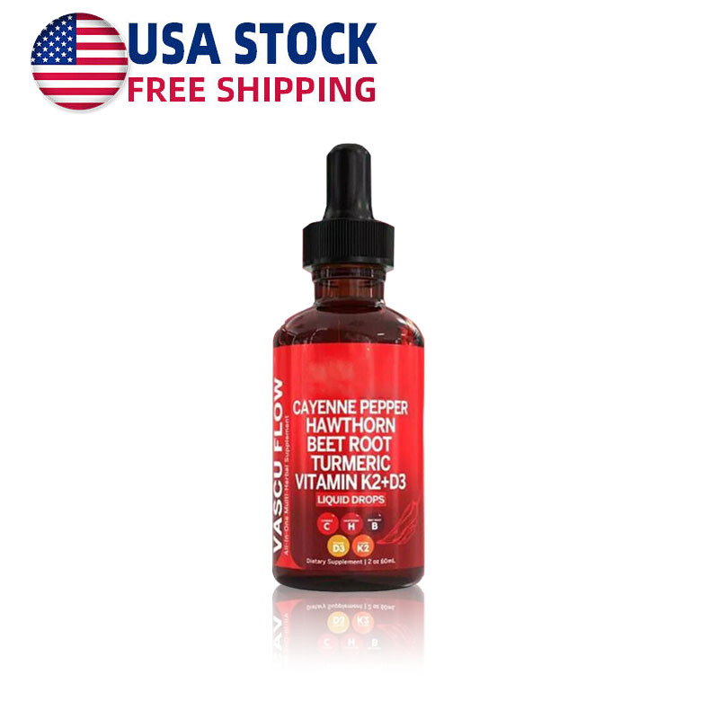 Quality Cayenne Pepper Hawthorn Beet Root Turmeric Vitamin K2+D3 Liquid Drops 60