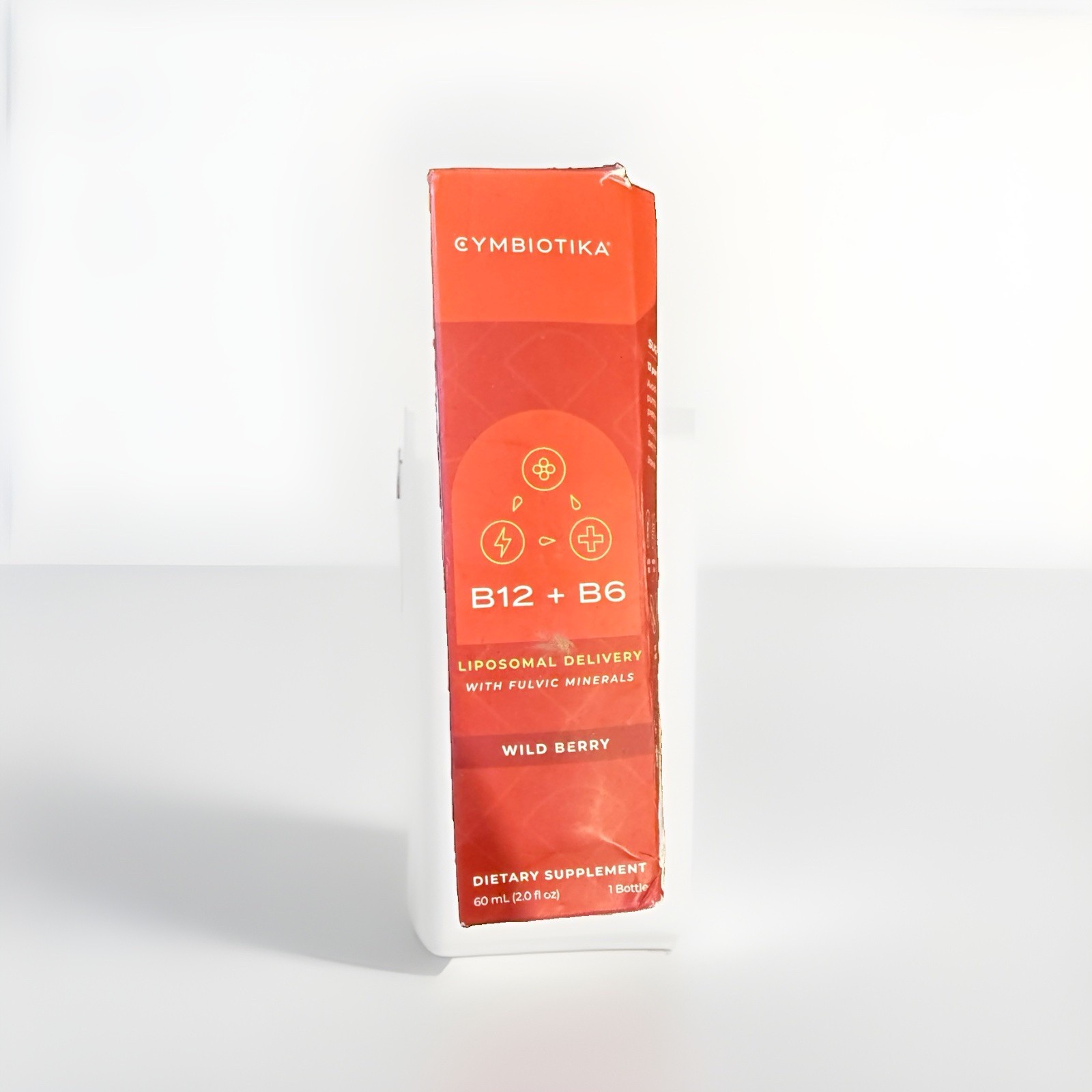 CYMBIOTIKA Vitamin B12 + B6 Liposomal Fulvic Minerals Wild Berry 60-mL Liquid