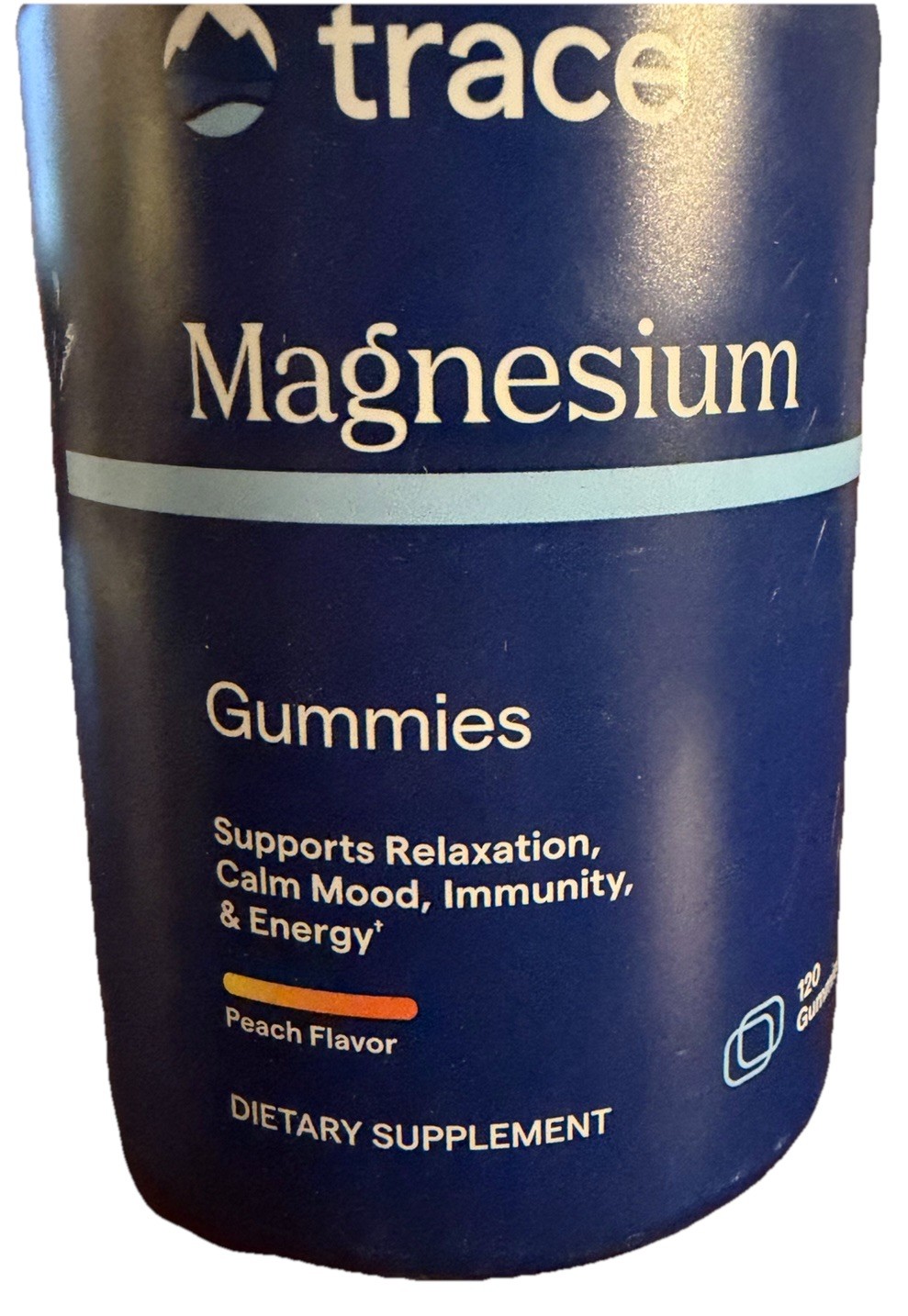 Trace Minerals Magnesium Gummies – Peach Flavor – 120 Count Exp 12/26