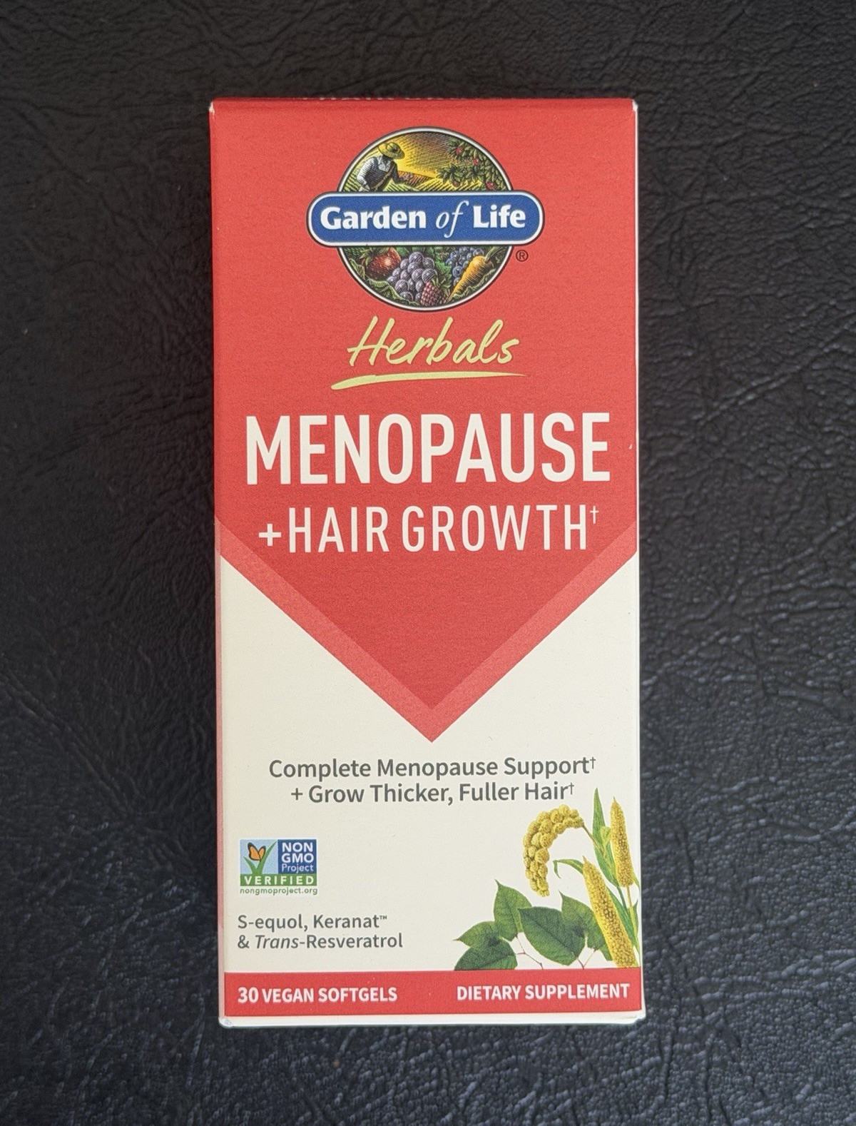Garden of Life Herbals Menopause Support + Hair Skin Nail 30 Vegan Softgels