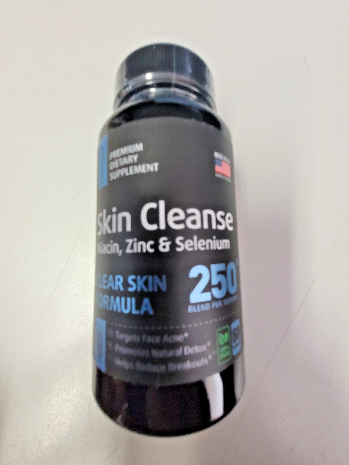 Raw Sciences Skin Cleanse 250 Blend Niacin Zinc Selenium Acne Supplement