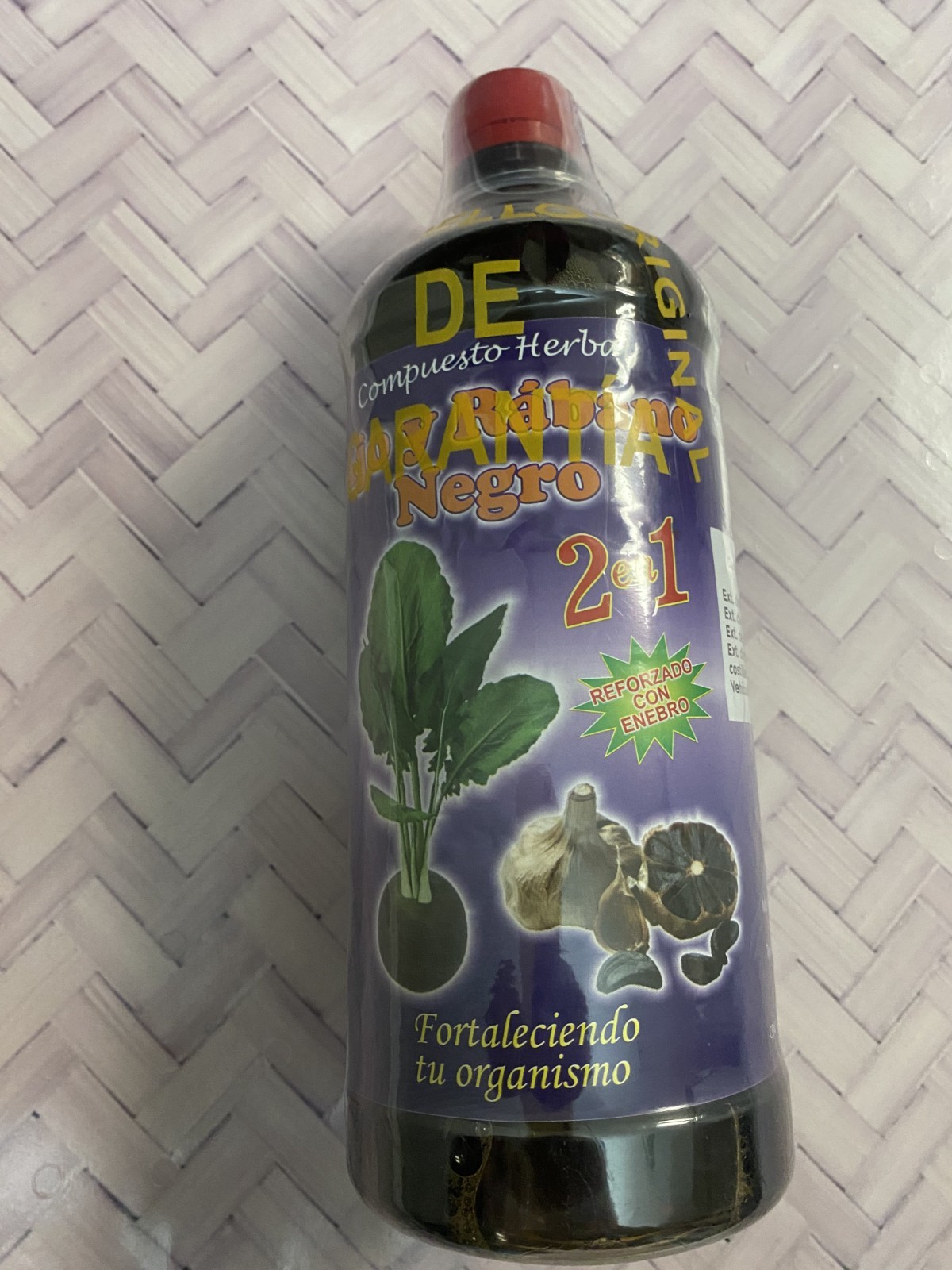 Tonico de Ajo y Rabano Negro / Tonic 100% Natural 1 litro