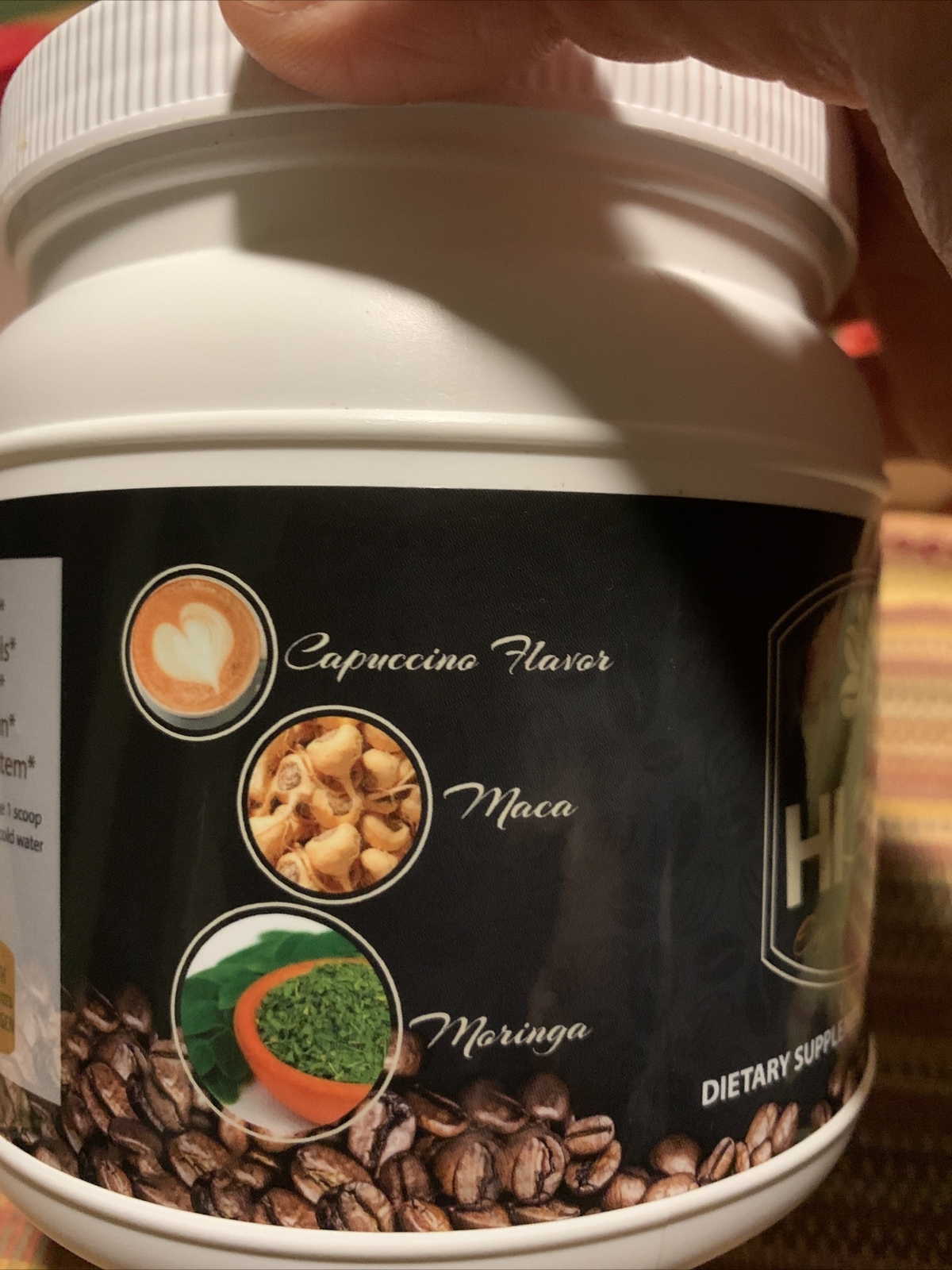 Hicoffe, Moringa, Ganoderma, Maca, colageno, Crema de coco, Estivia
