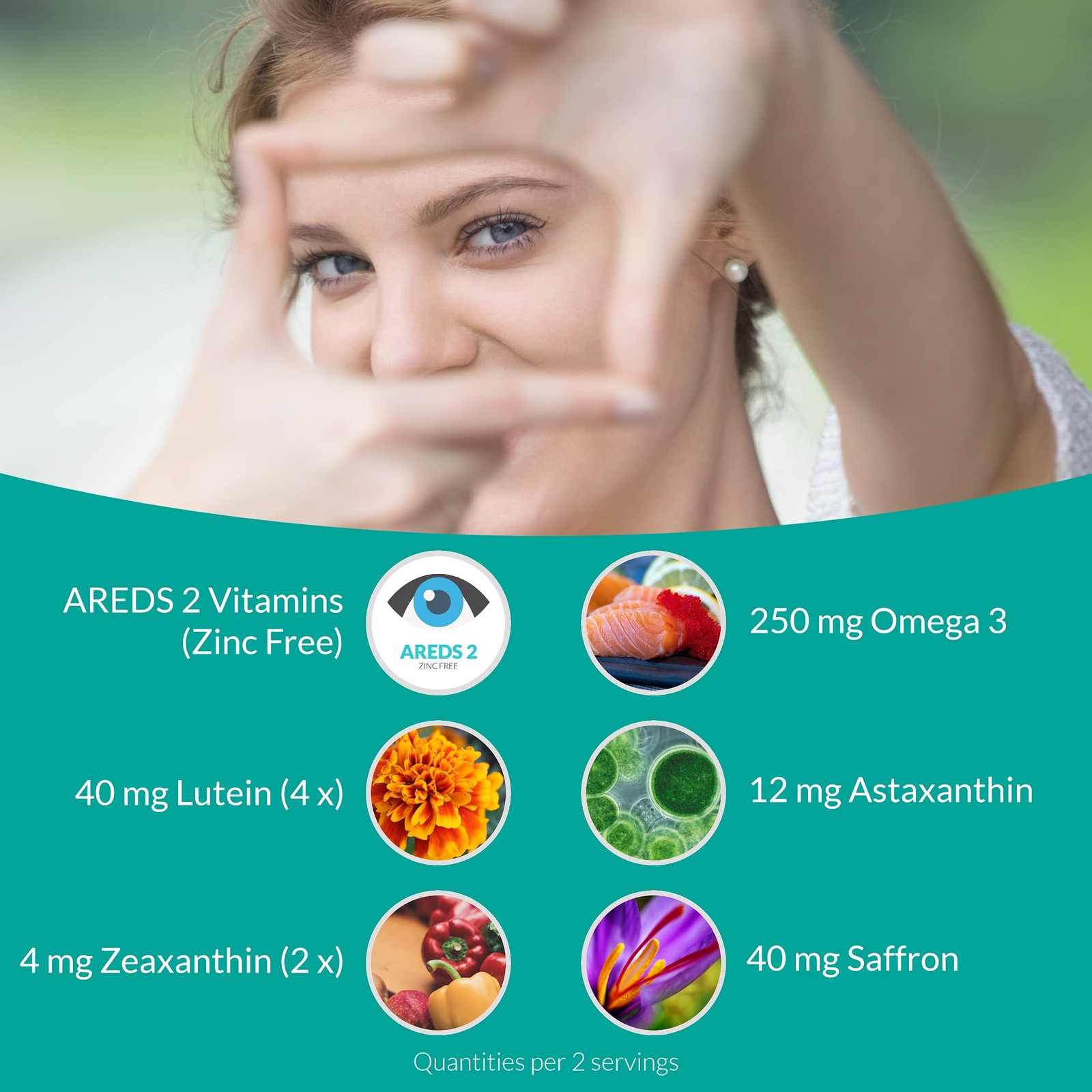 Upnourish Areds 2 Eye Vitamins For Seniors – Lutein Eye Health Supplement For