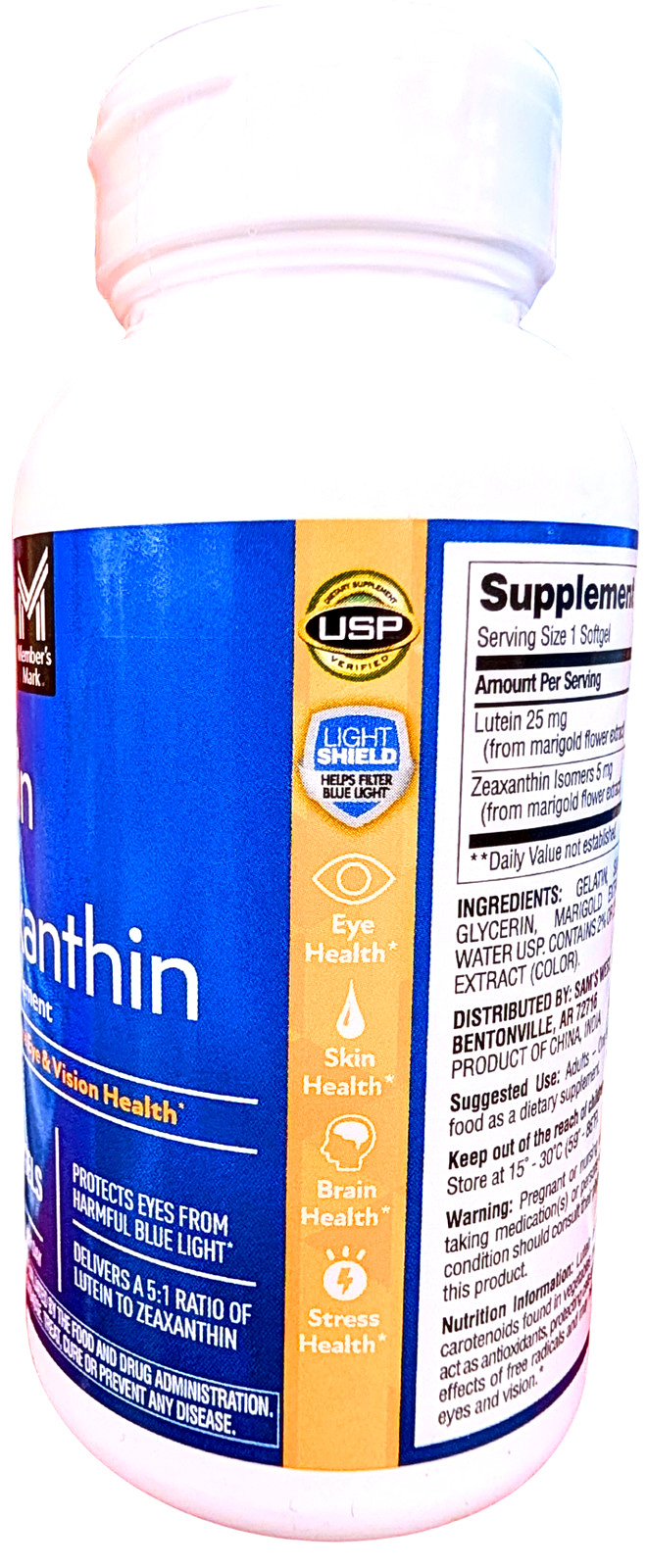 Member’s Mark Lutein with Zeaxanthin Softgels 150 Count EXP 09/2026