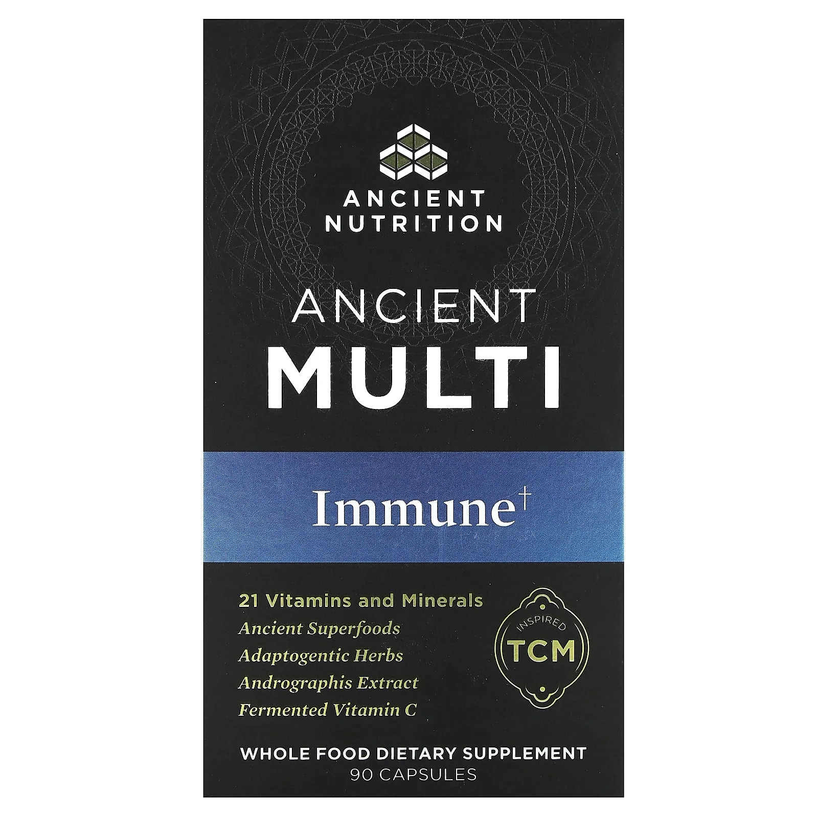 2 X Ancient Nutrition, Ancient Multi, Immune, 90 Capsules