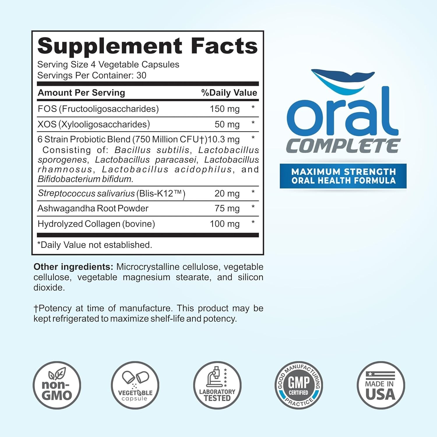 Oral Complete 11-in-1 Dental Probiotics Bad Breath Treatment Halitosis Tonsil
