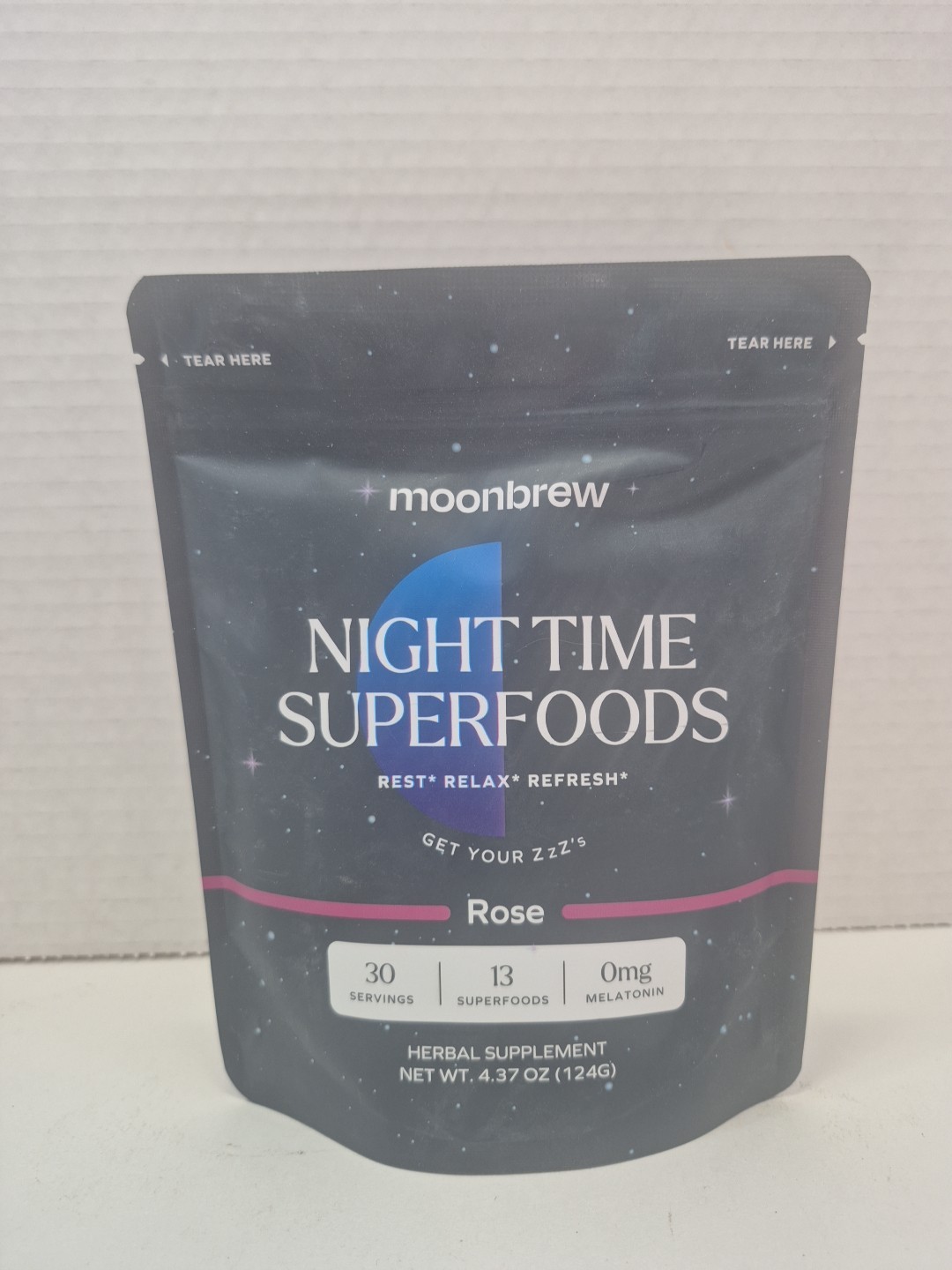 NEW Moonbrew Rose Night Time Superfoods. Rest, Relax 30 Servgs HERBAL SUPPLEMENT