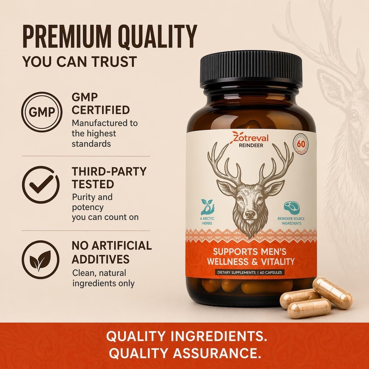 Primal Viking Men’S Overall Well-Being Supplement – Arctic Herbal & Caribou Extr