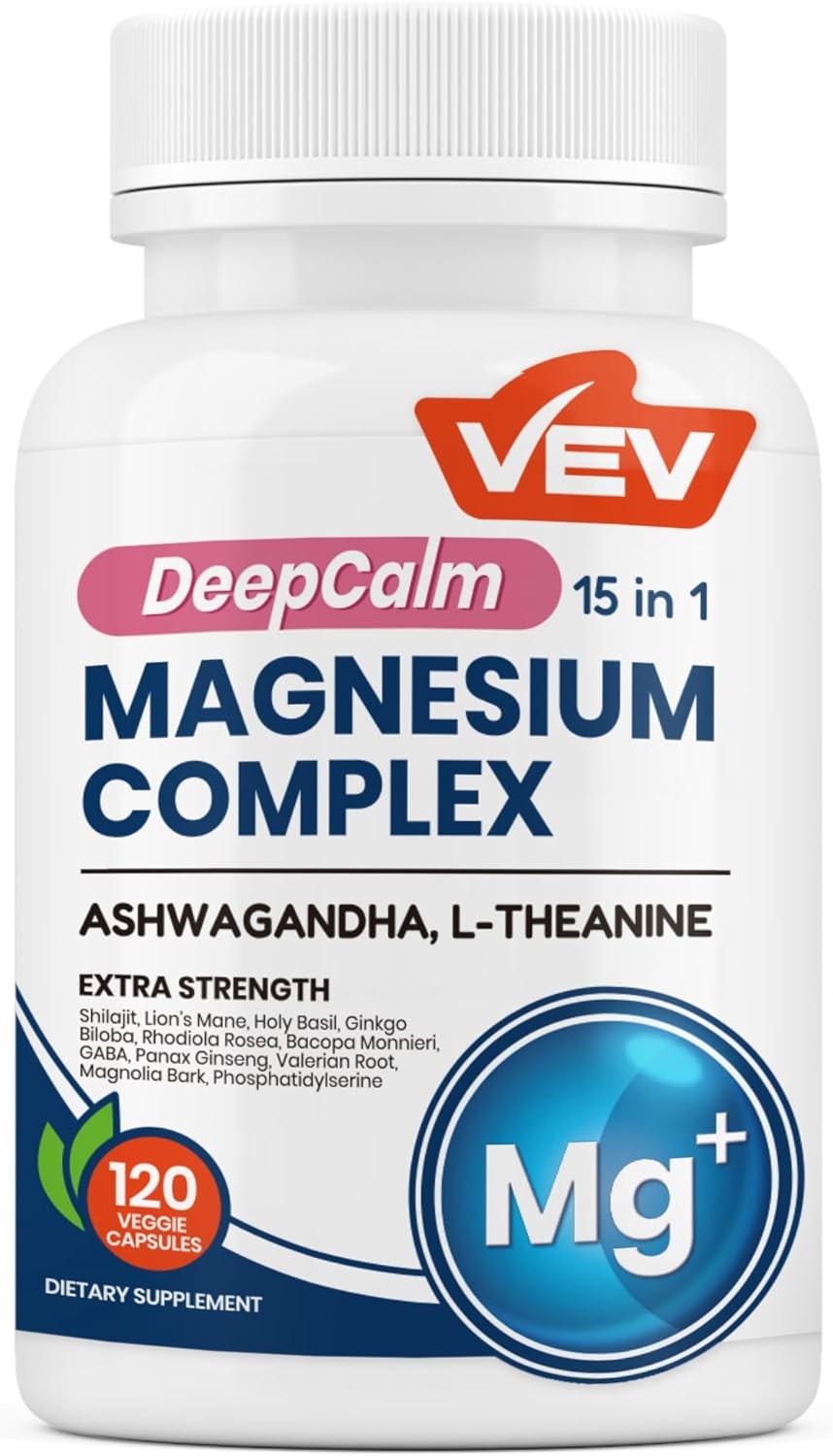 DeepCalm Magnesium Complex for Women ?C 15-in-1 Glycinate & Citrate Capsules