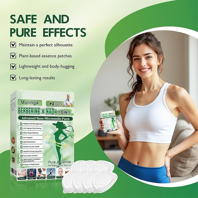 Premium (7pcs) Advanced Nano Microneedle Patch Moringa Berberine x NAD+10-in-1,1