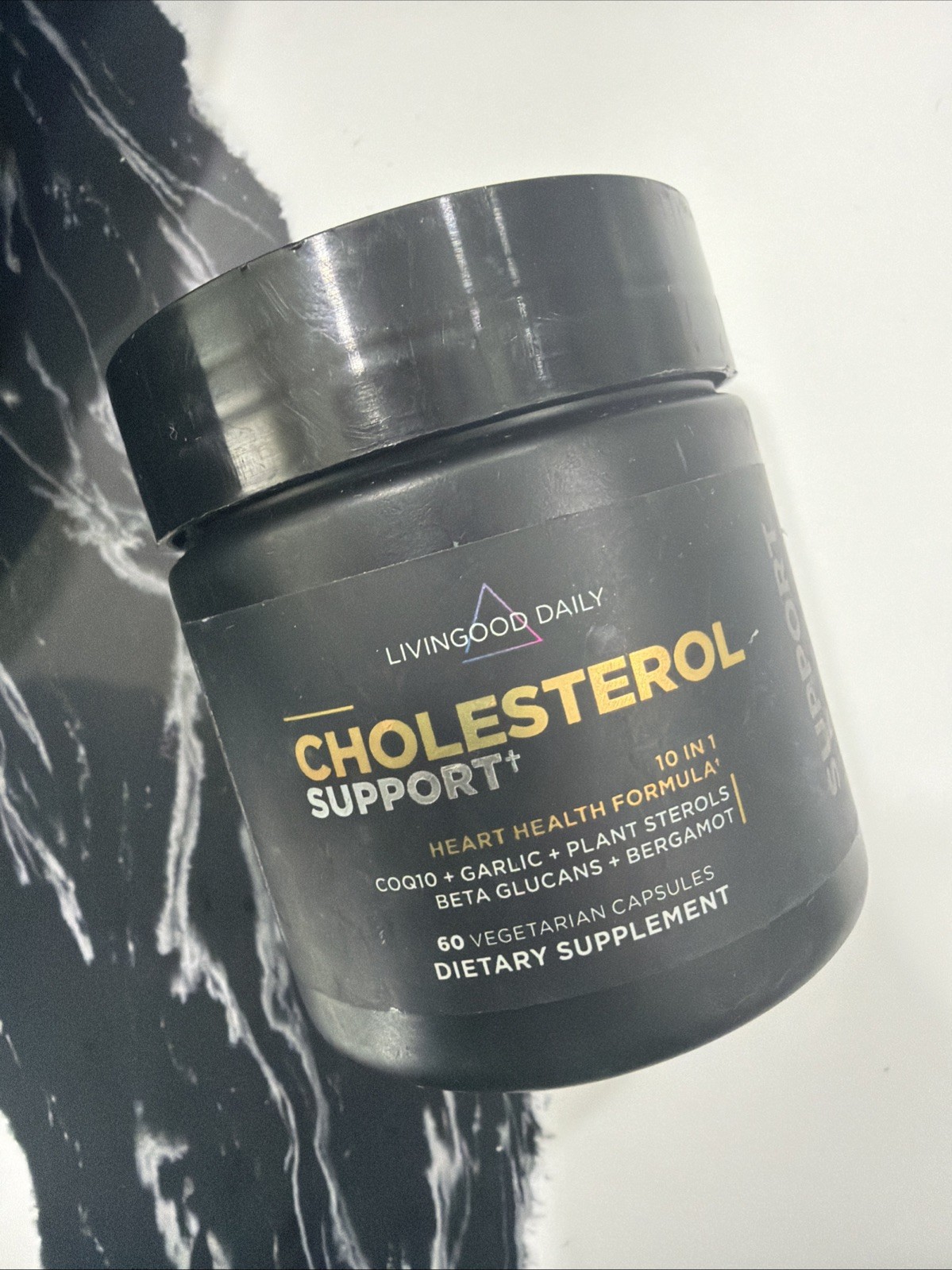 Livingood Daily Cholesterol Support Supplement with Garlic, CoQ10, Read Desc