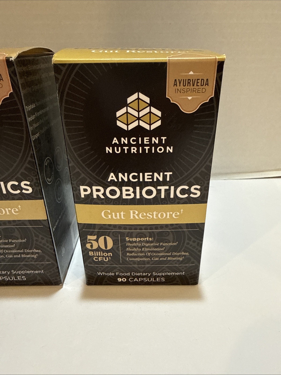 (4) Ancient Nutrition Probiotics Gut Restore Digestive 90 Capsules EXP 02/2026