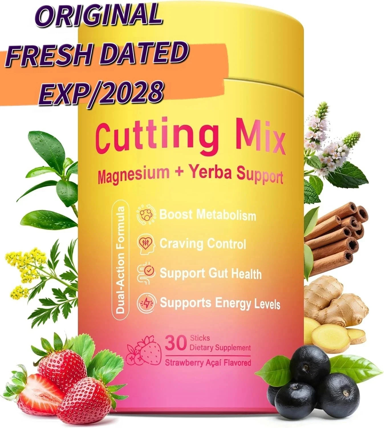 Leefar Cutting Drink Mix – Berberine Chromium 5-HTP Yerba Mate & Magnesium