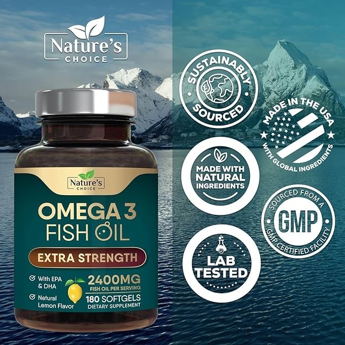 Omega 3 Fish Oil with EPA & DHA Triple Strength 2400mg Softgels