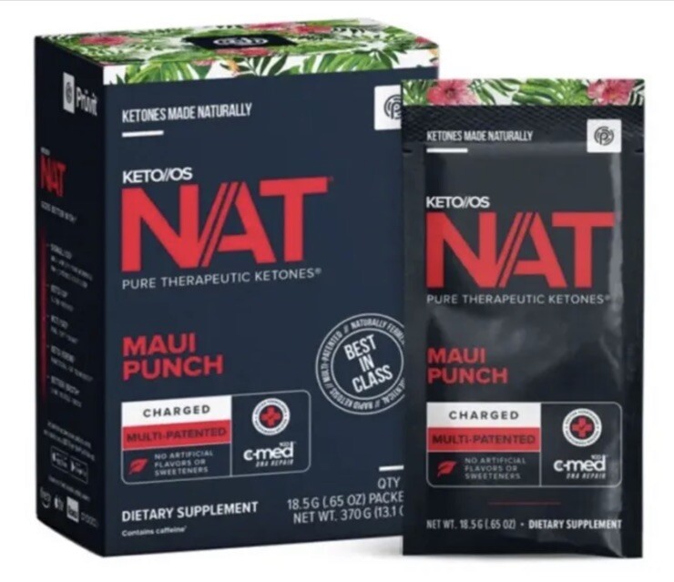 Prüvit Ketones NAT 20 Packets Charged MAUI PUNCH / Exp 2025