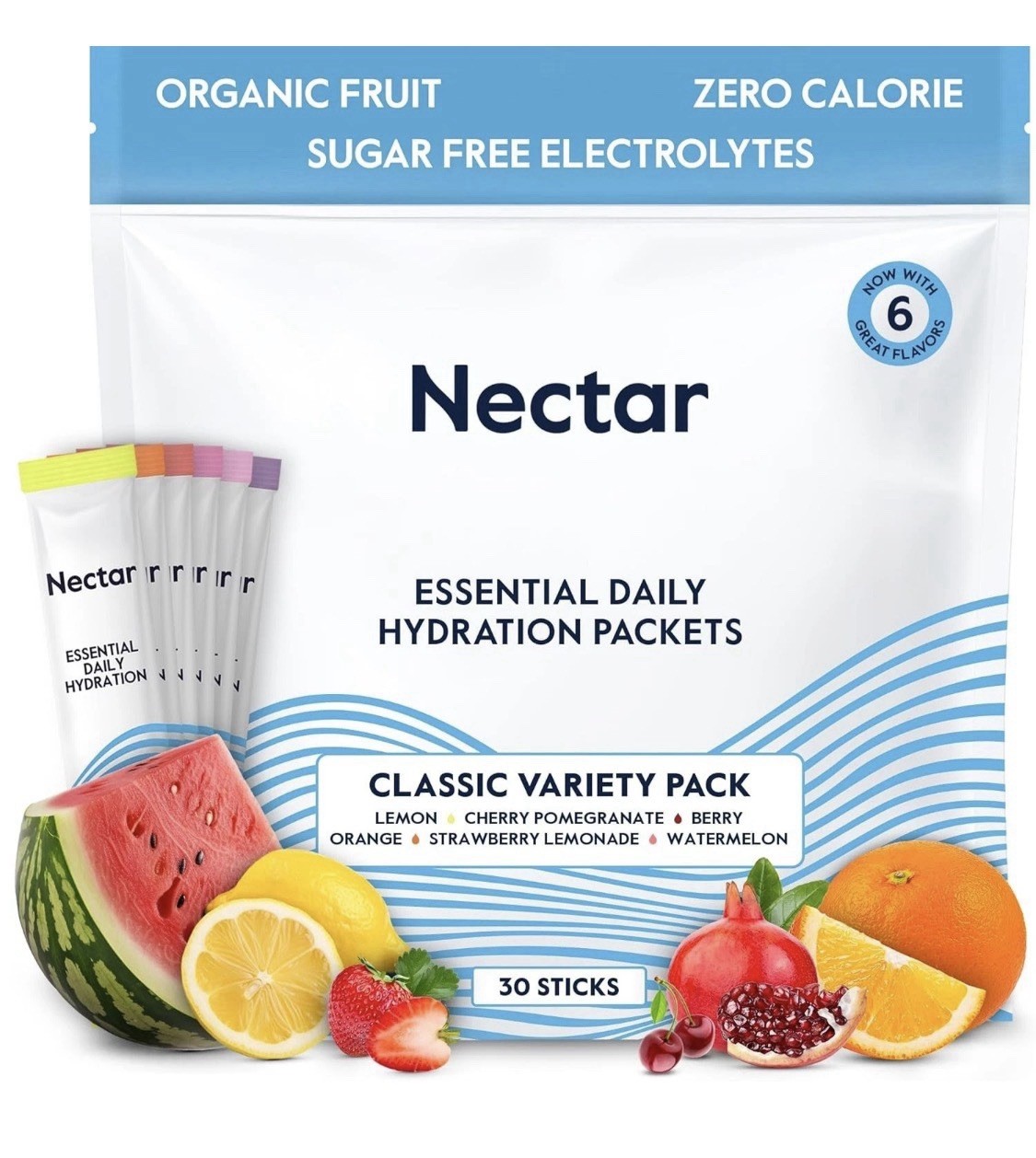 Nectar Hydration Packets – Electrolytes Powder 30 Servings (Pack of 1)