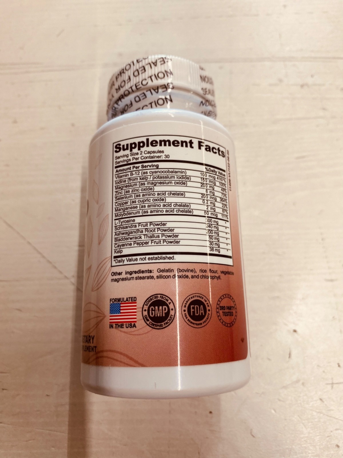 Pure Peak Advanced Thyroid Support Supplement – 60 Capsules[06/2026]