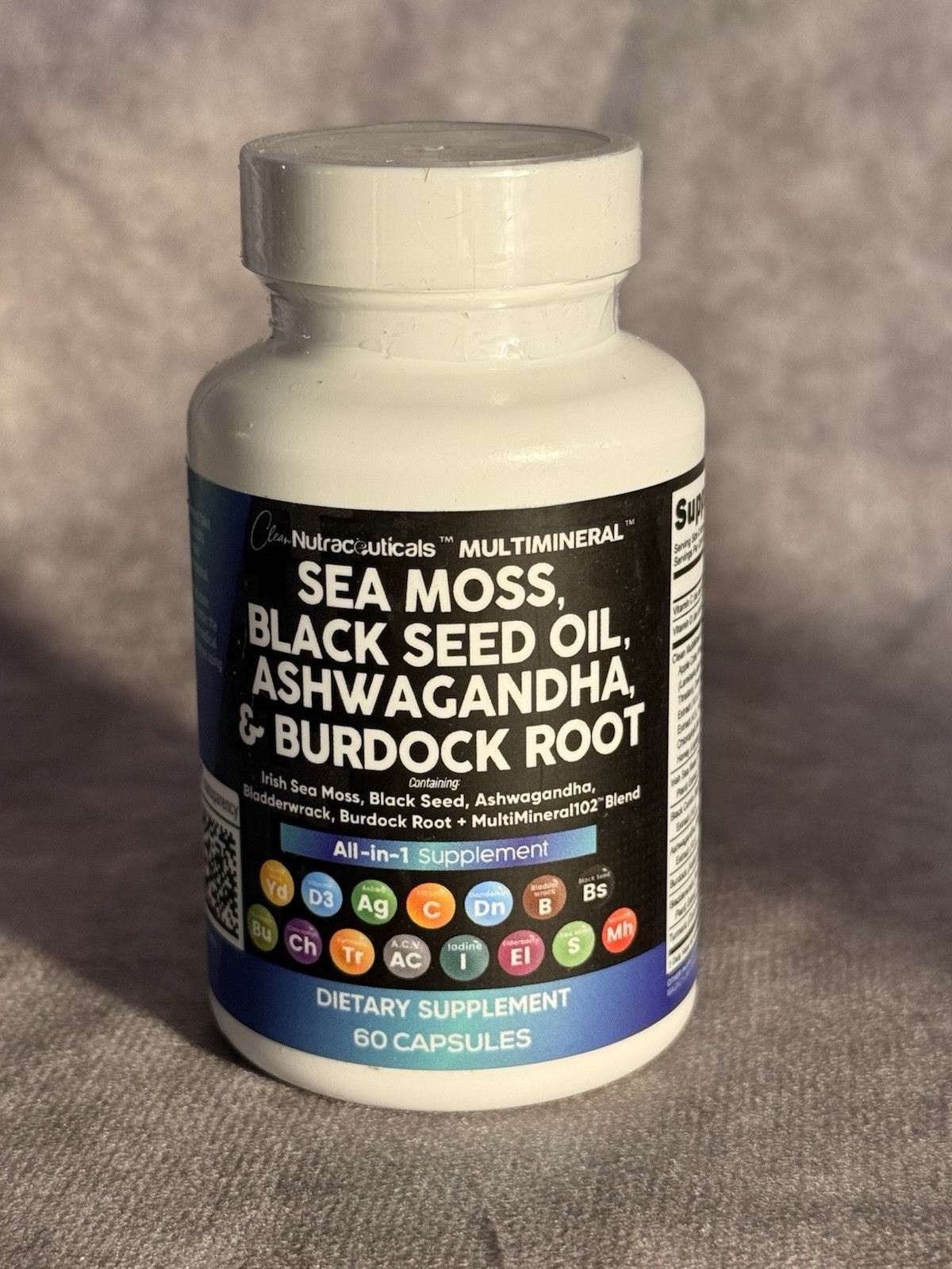 Clean Nutraceuticals MultiMineral Sea Moss Black Seed Oil Ashwagandha 60ct