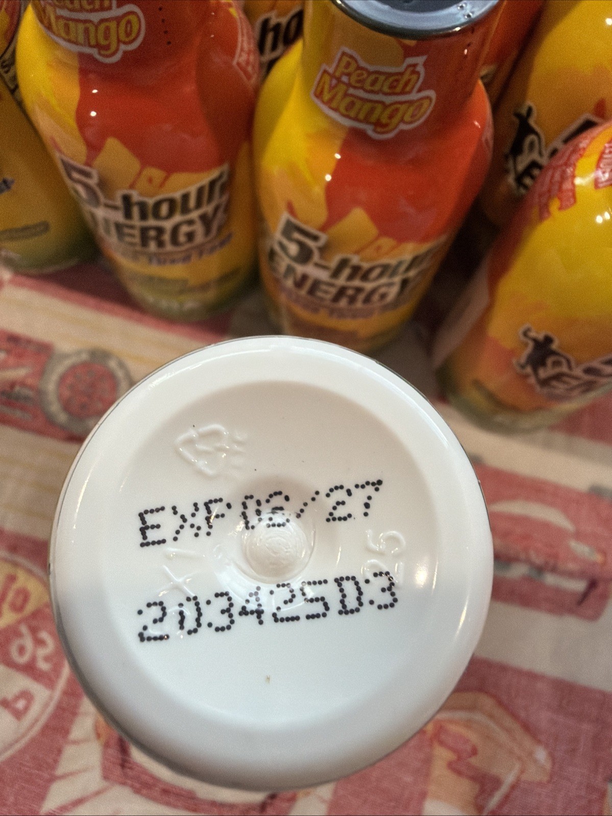 5 hour energy Shot extra strength 1.93oz Peach Mango 24 Bottles No Box 02/27
