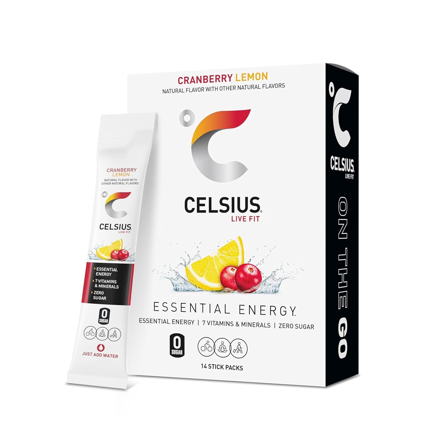 Cranberry Lemon Sugar-Free Energy Powder – 200mg Caffeine for Active Lifestyles