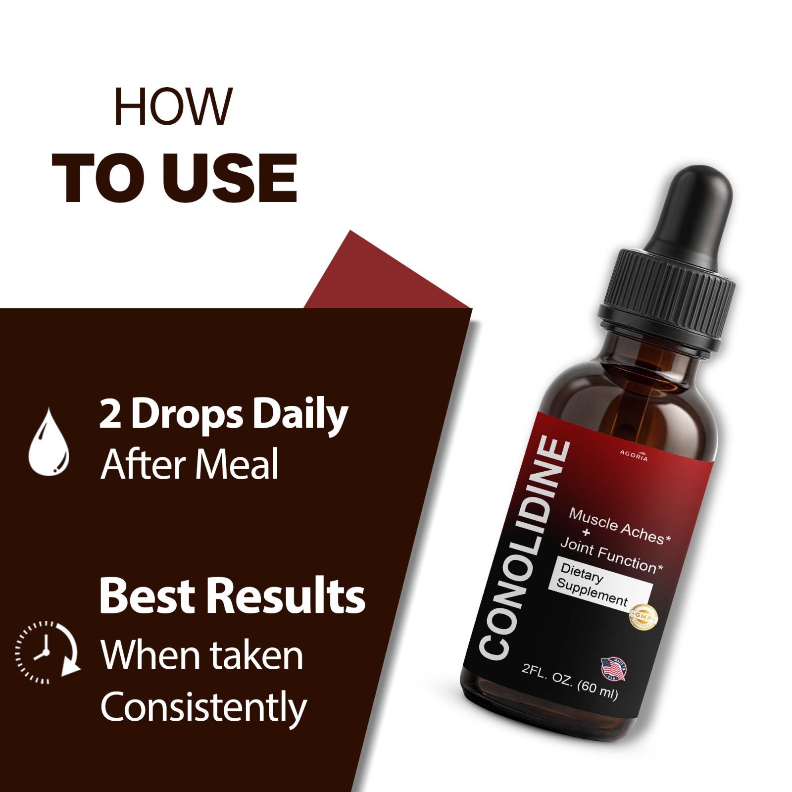 Conolidine Drops Muscle Aches + Joint Function Formula Dietary Supplement – 60ml