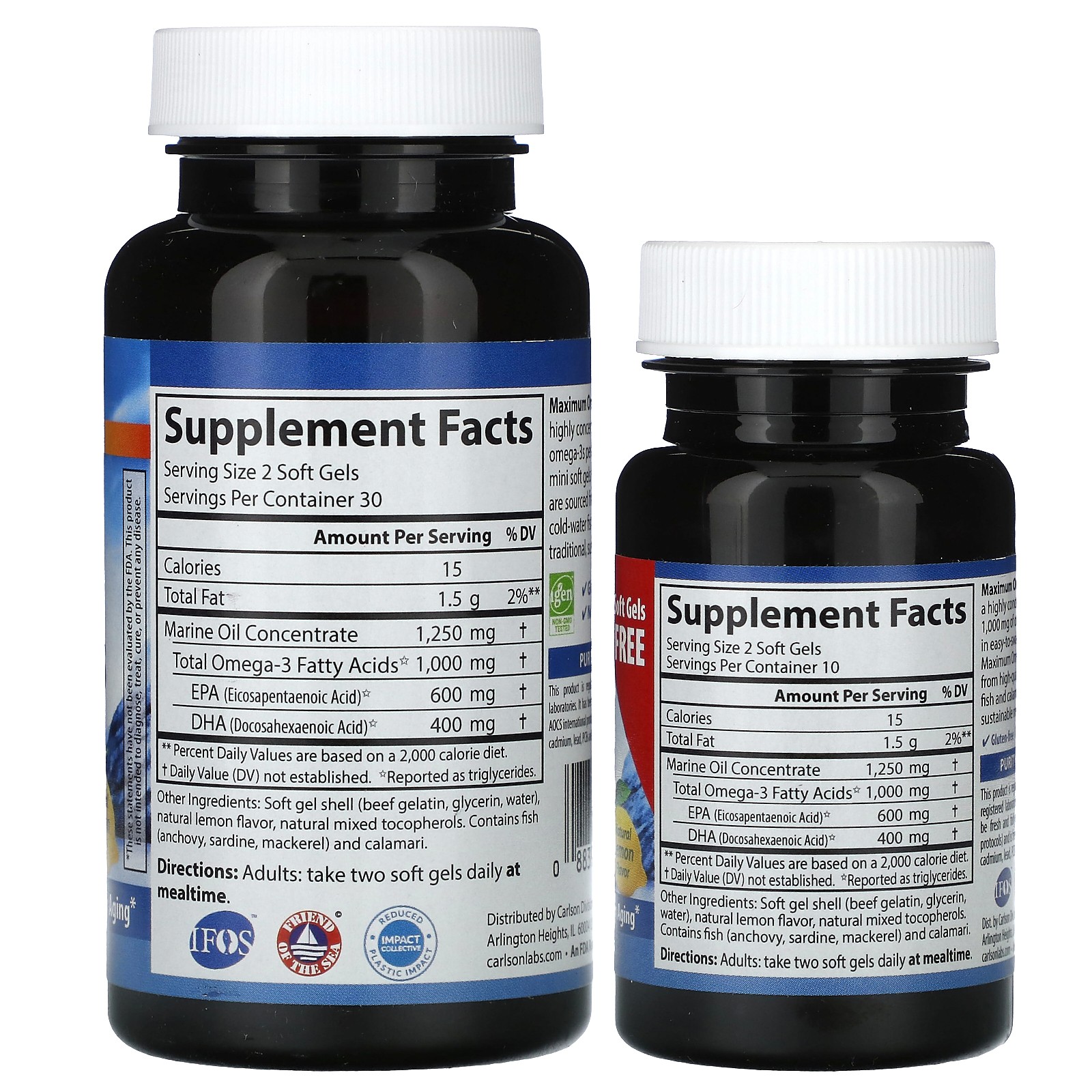 Maximum Omega Minis, Natural Lemon, 500 mg, 80 Mini Soft Gels