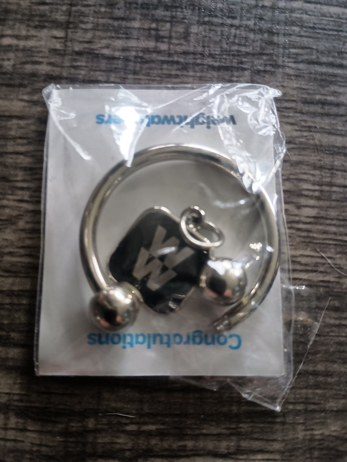 2018 Weight Watchers Rebranded WW Keychain & Charm–Brand New silver tone