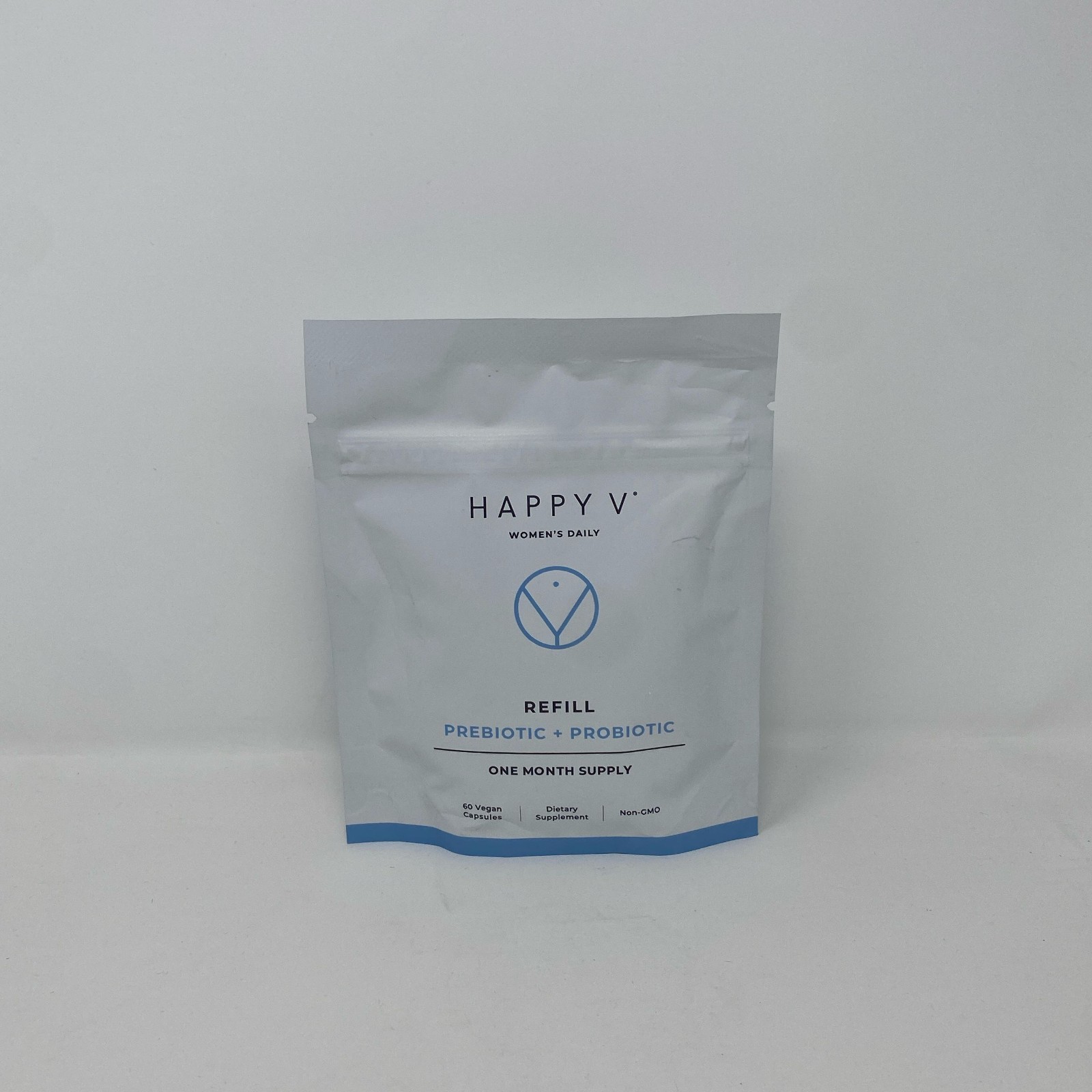 Happy V Women’s Prebiotic + Probiotic Refill 60 Vegan Caps White/Blue