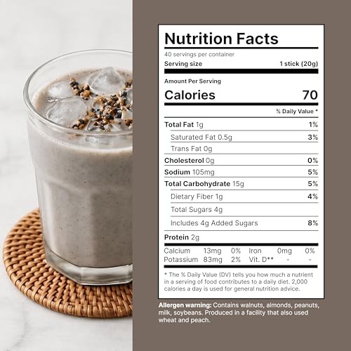 Misugaru Powder Drink Mix – 12 Count (8.47 Ounce, Pack of 1) Black Grain Mix