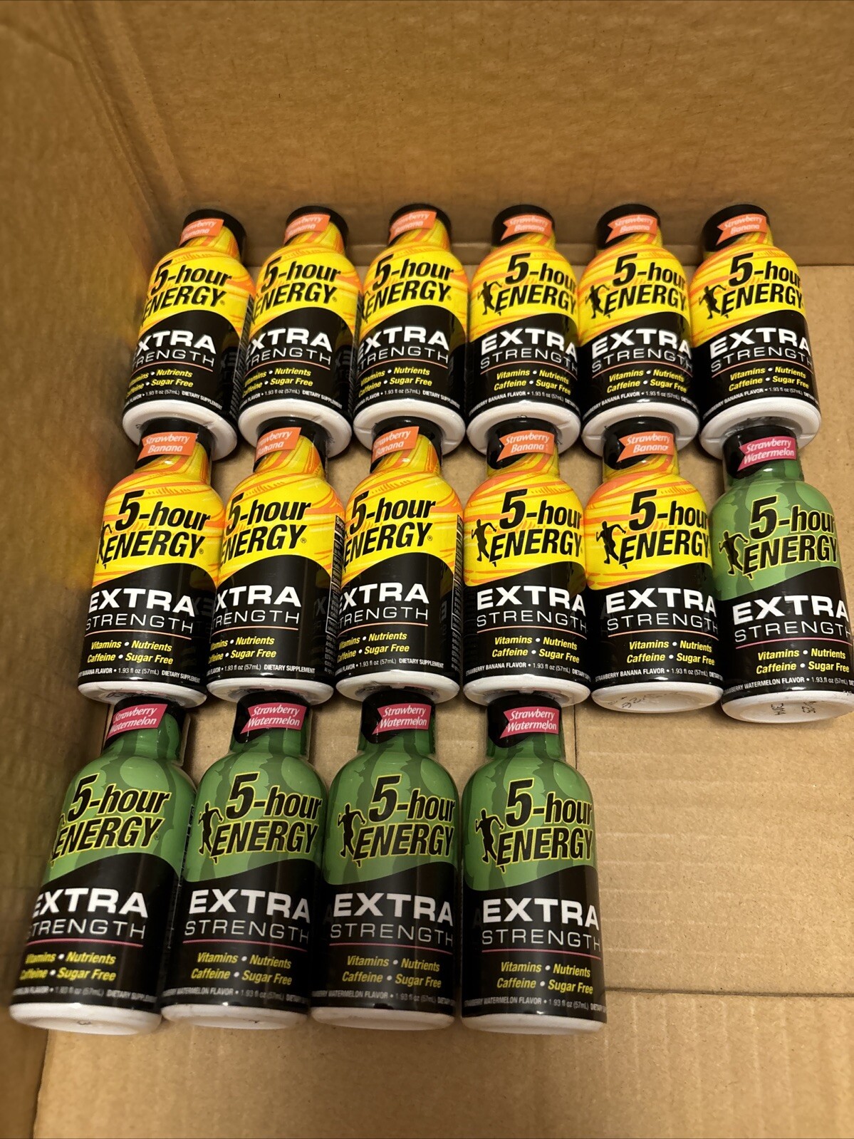 5-Hour Energy 16 PK Extra Strength (11)Strawberry Banana & (5)Straw Watermelon