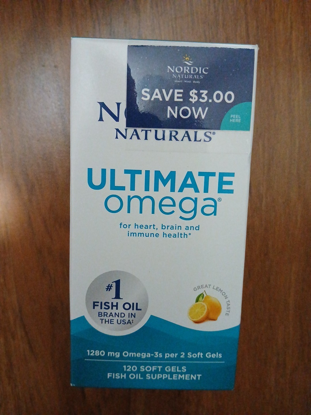 Nordic Naturals Ultimate Omega Lemon 1280mg Softgels 120 Ct Exp 10/28