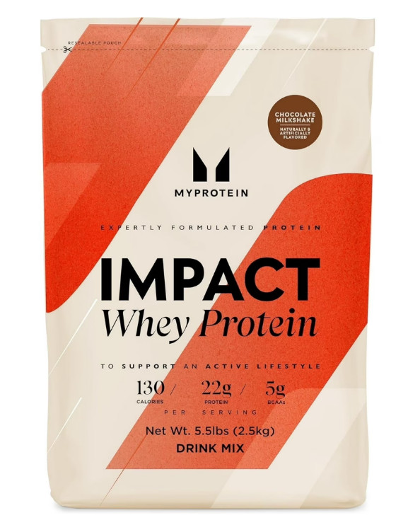 Myprotein Impact Whey Protein Powder, Chocolate Milkshake, 5.5 lbs