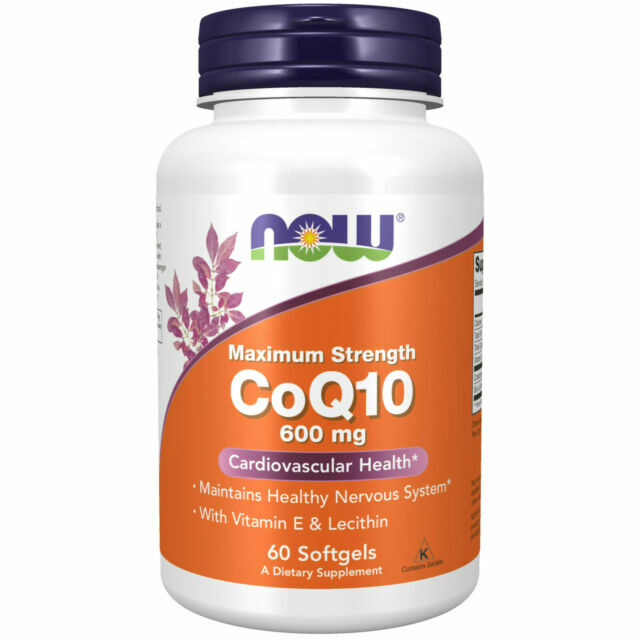 NOW Foods Coq10 600 MG – 60 Softgels 04/2030