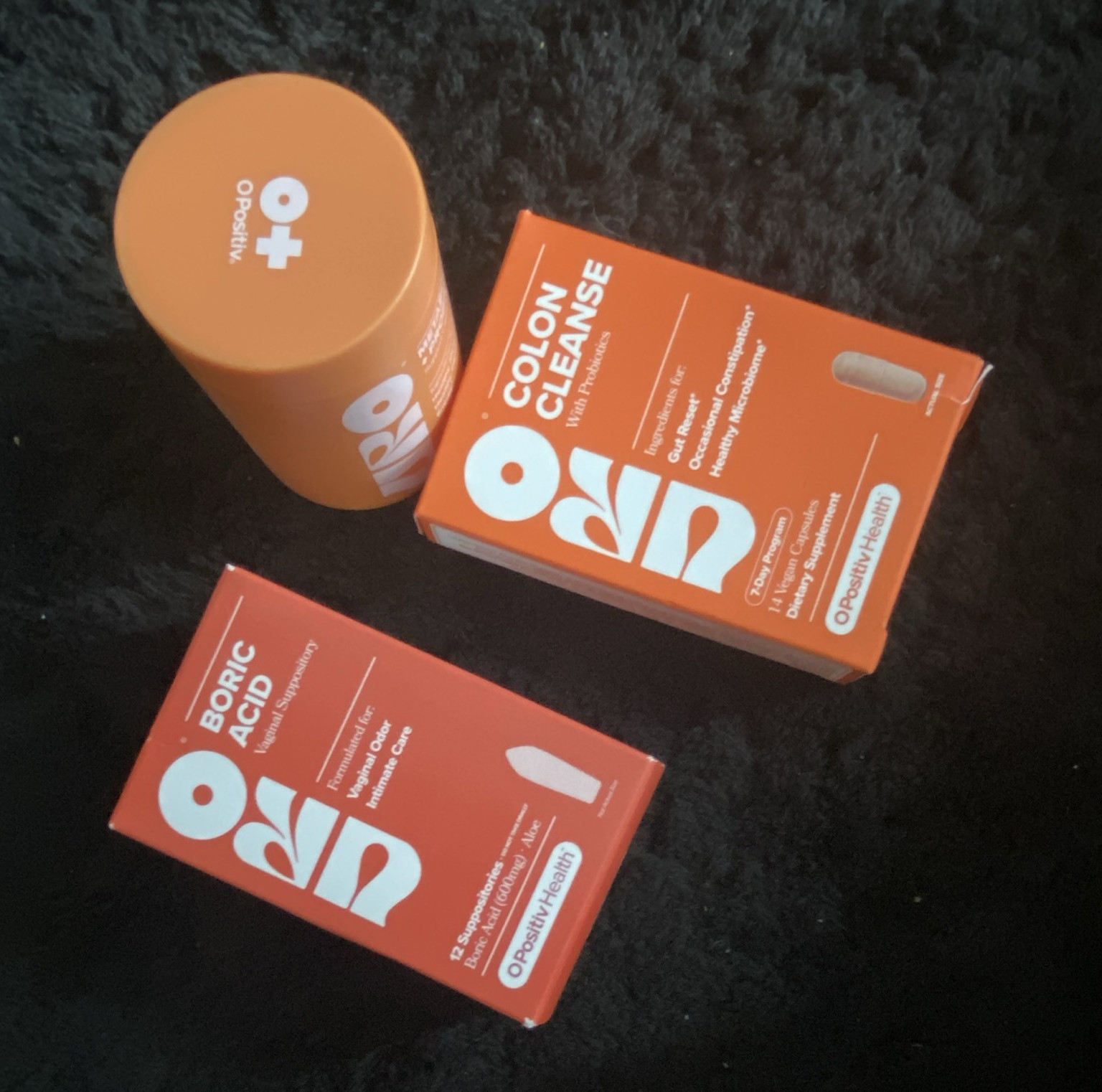 O Positiv URO Boric Acid 600mg Vaginal Suppository Intimate Care 12 Count