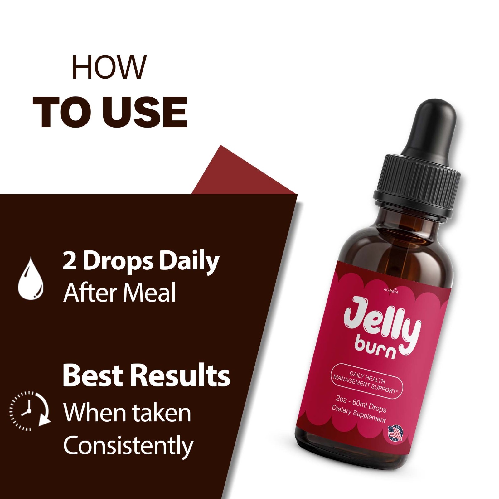 (3 Pack) Jelly Burn Advanced Weight Management Drops, JellyBurn Drops