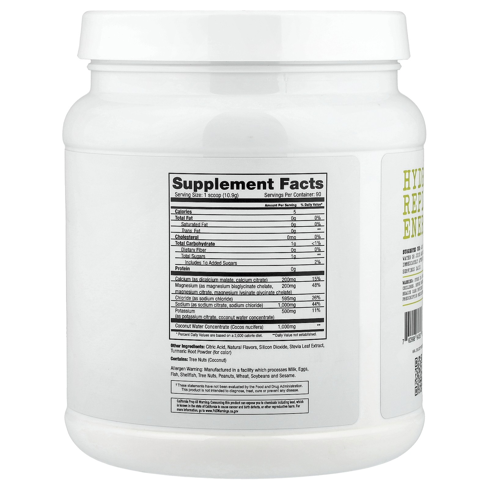 Electrolytes, Hydration Drink Mix, Lemon Lime, 34.61 oz (981 g)