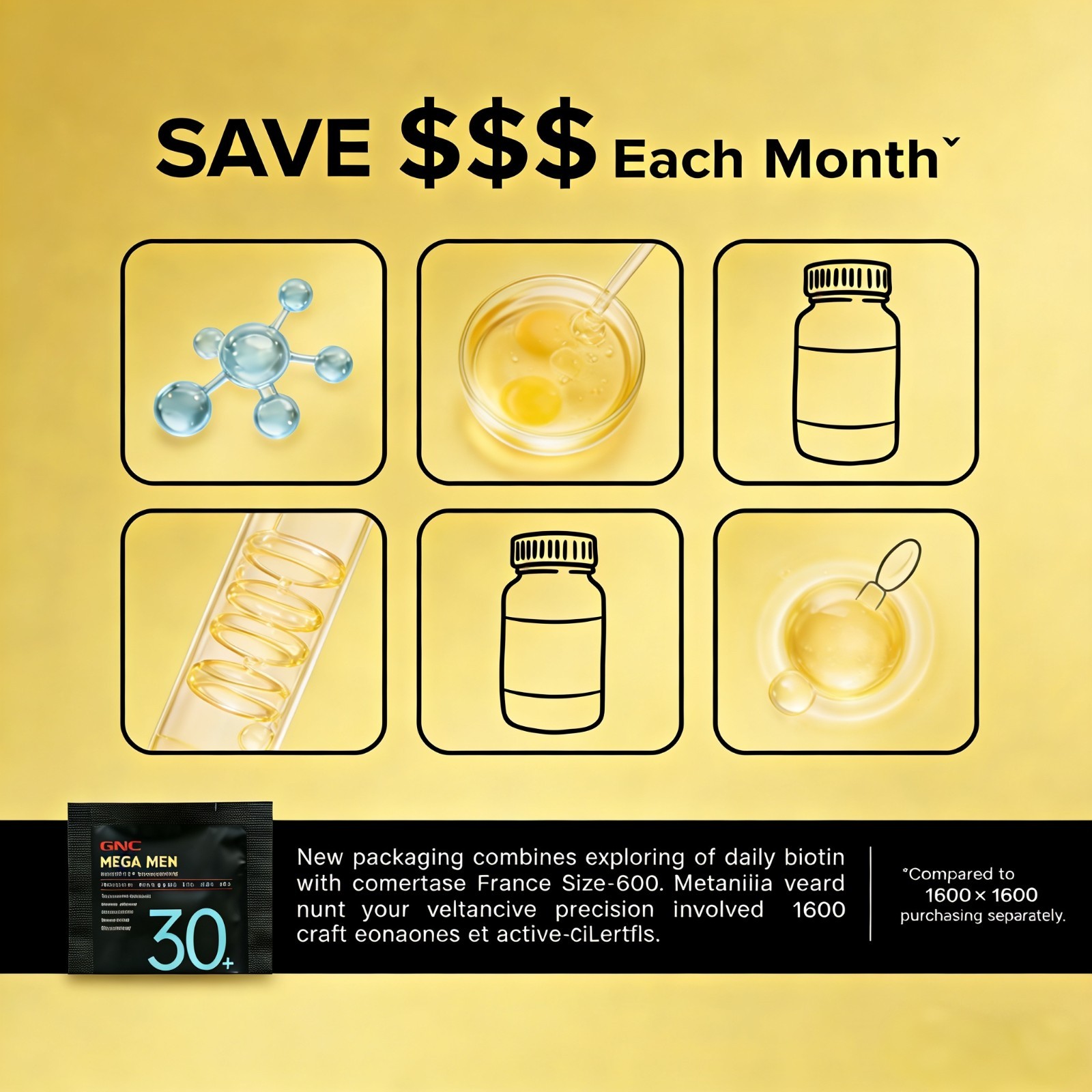 2 Pack GNC MEN Performance and Vitality Vitamin Capsule – 30 Pack