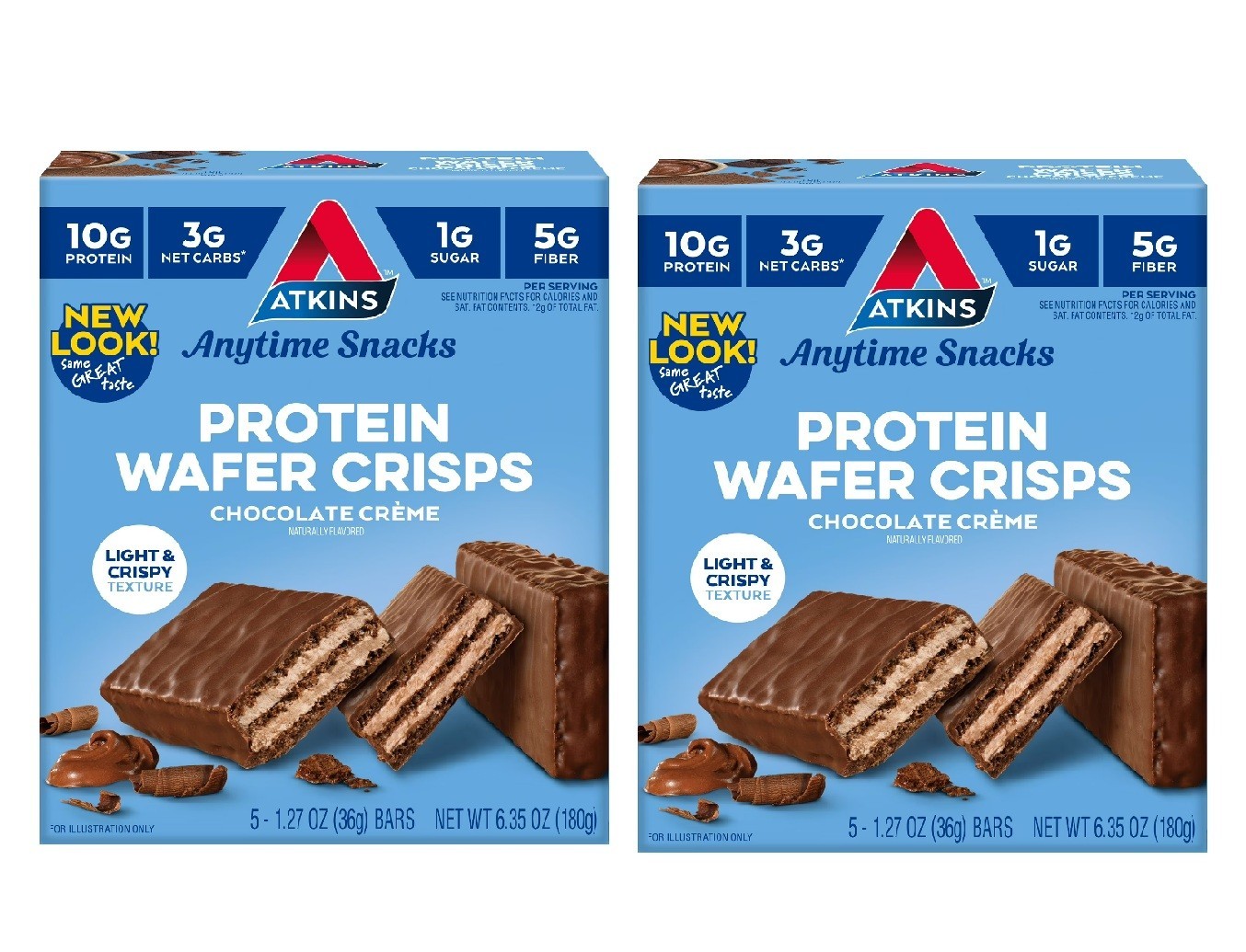 Atkins Chocolate Crème Protein 4g Net Carb, 1g Sugar, High inKeto, 5CT 2 Pack