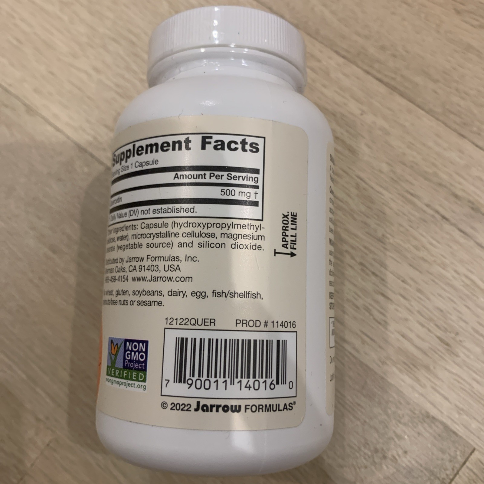 Jarrow Formulas Vegan Quercetin, 500 mg, 100 Veggie Capsules (1/2026)