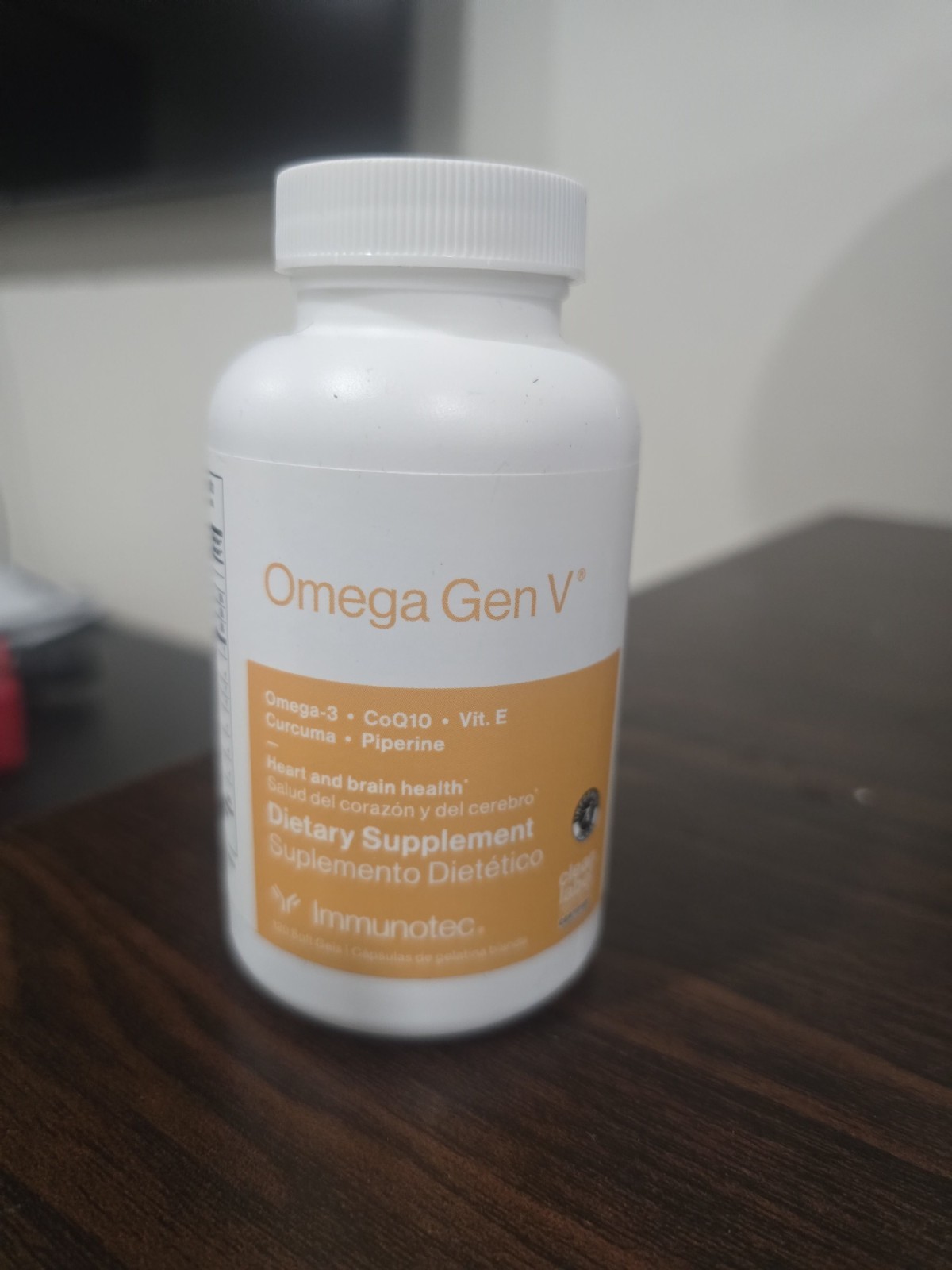 Immunotec Omega GEN V Omega 3 + CoQ10 + Vitamin E+Curcuma+Piperine fast shipping
