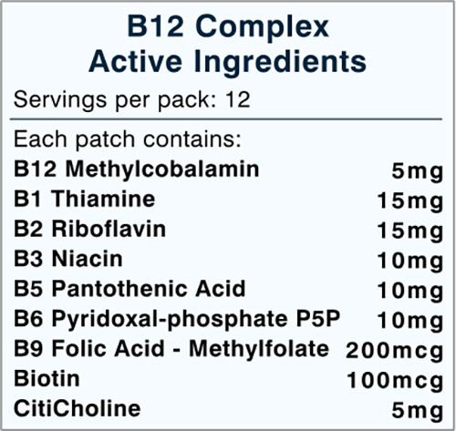 B12 Energy Plus B Complex Ultra Strength Transdermal Vitamin Patches