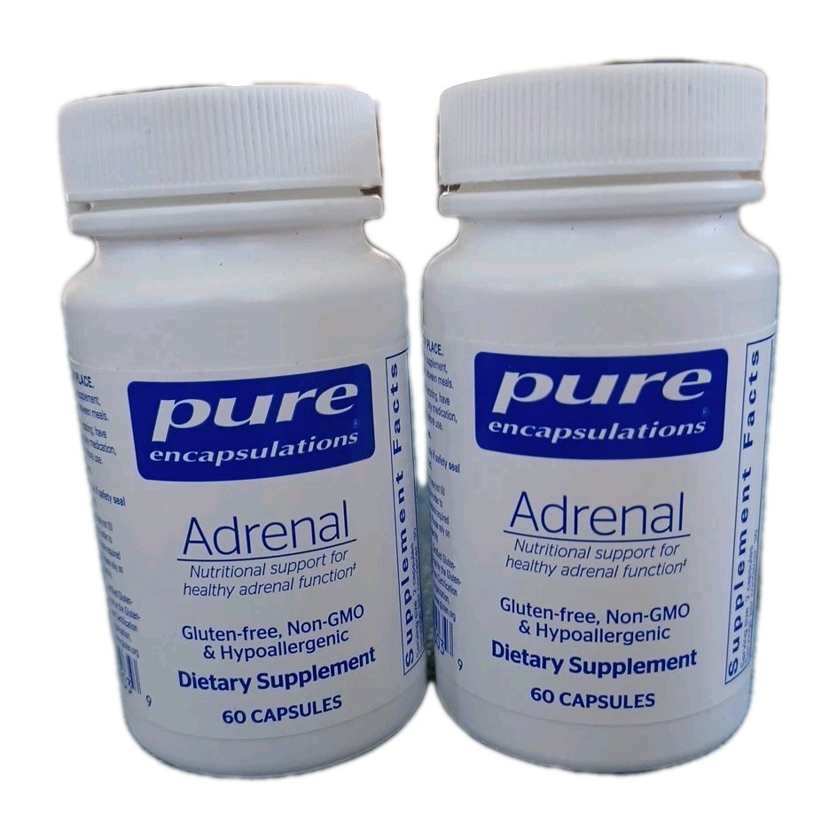 2x Pure Encapsulations Adrenal Cortisol Support Supplement 120 Count 11/2025