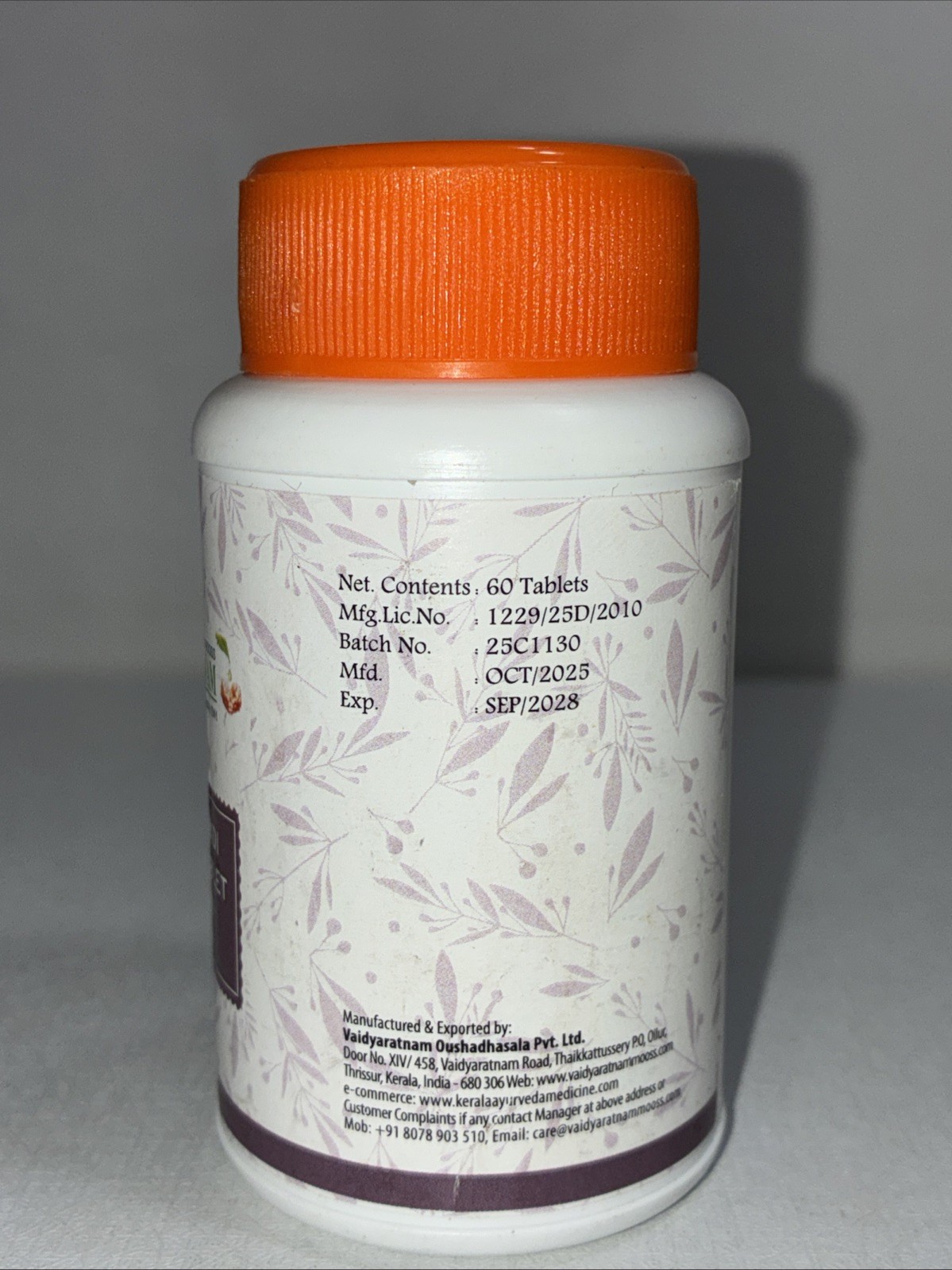 Vaidyaratnam Sahacharadi Kashaya 100 Tablets Sealed /Exp 09/2028
