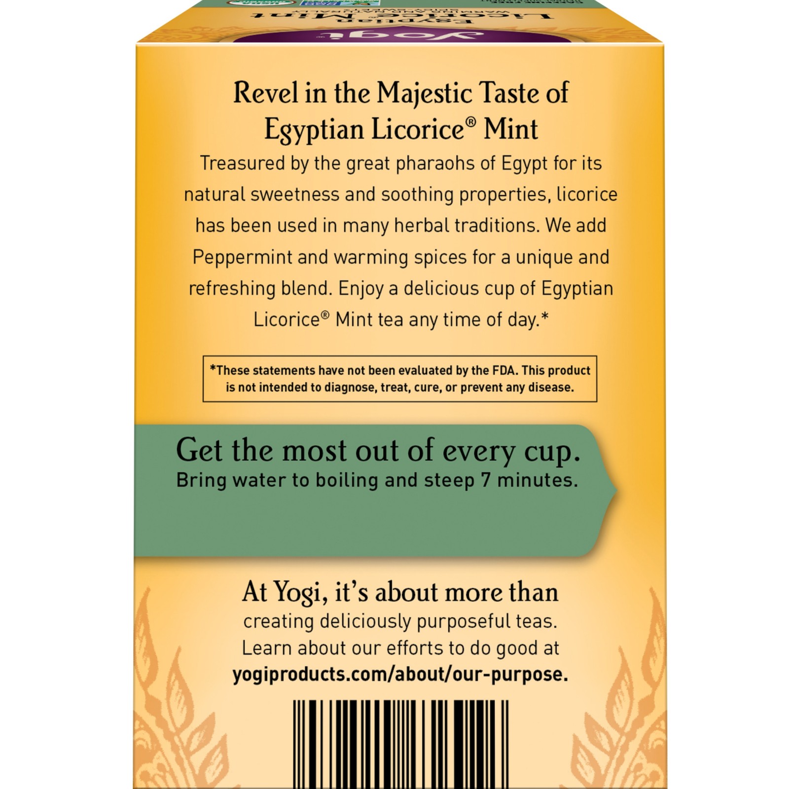 Yogi Tea – Egyptian Licorice Mint – 6 Pack, 96 Tea Bags