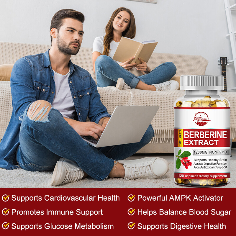 Berberine 1200mg – High Potency Berberine Capsules – 120PC – Blood Sugar Support