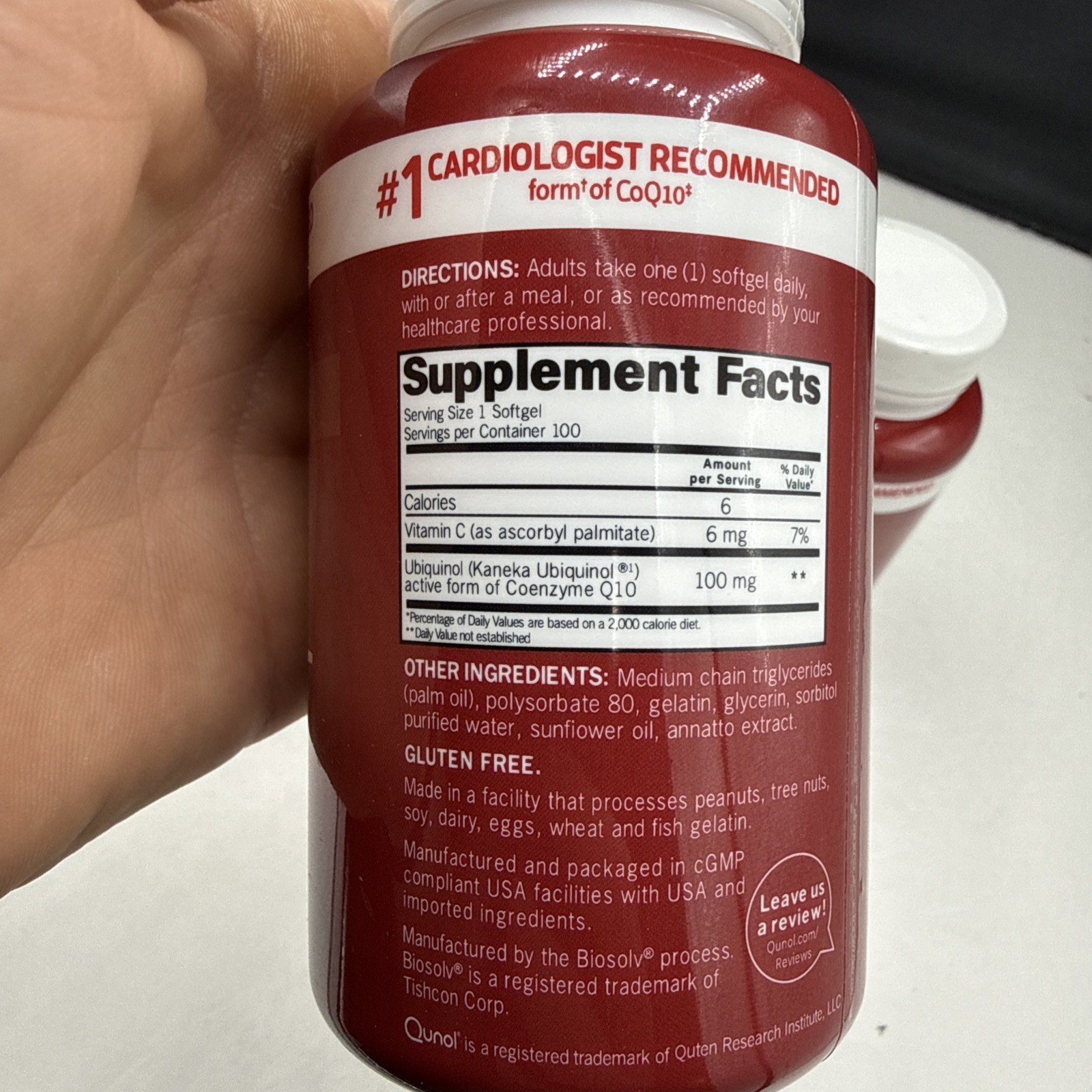100mg 300MO. QUNOL UBIQUINOL Softgels Mega CoQ10 Supplement 3 bottles Exp 2027