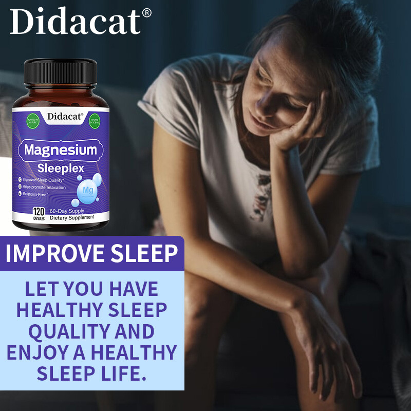 Magnesium Sleeplex – Improved Sleep, Stress, Anxiety Relief Capsules
