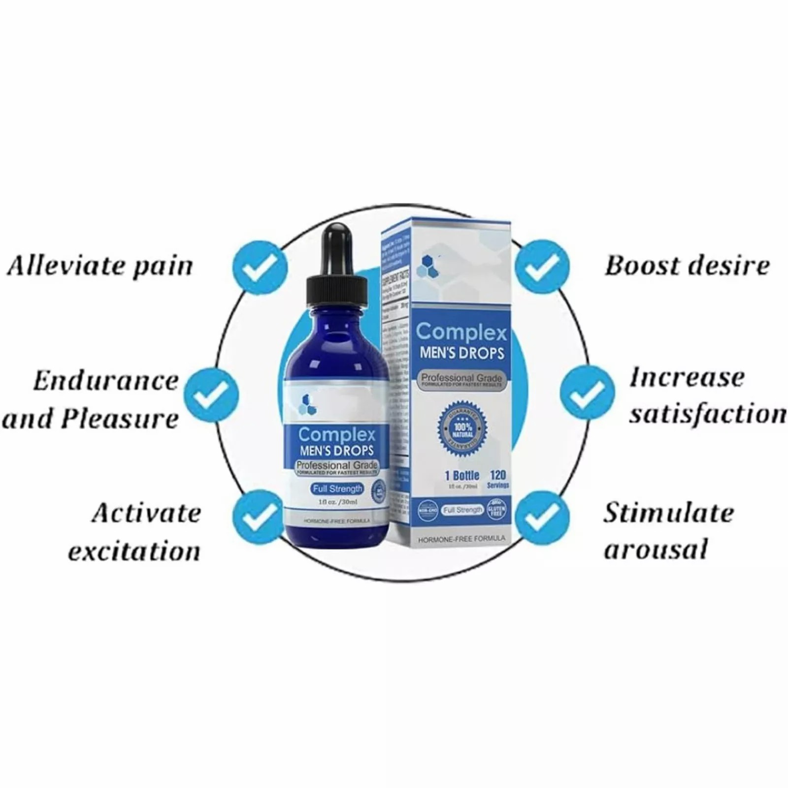 USA Complex Men’s Drops Secret Drops for Strong Men,Male Supplement Drops 30ML